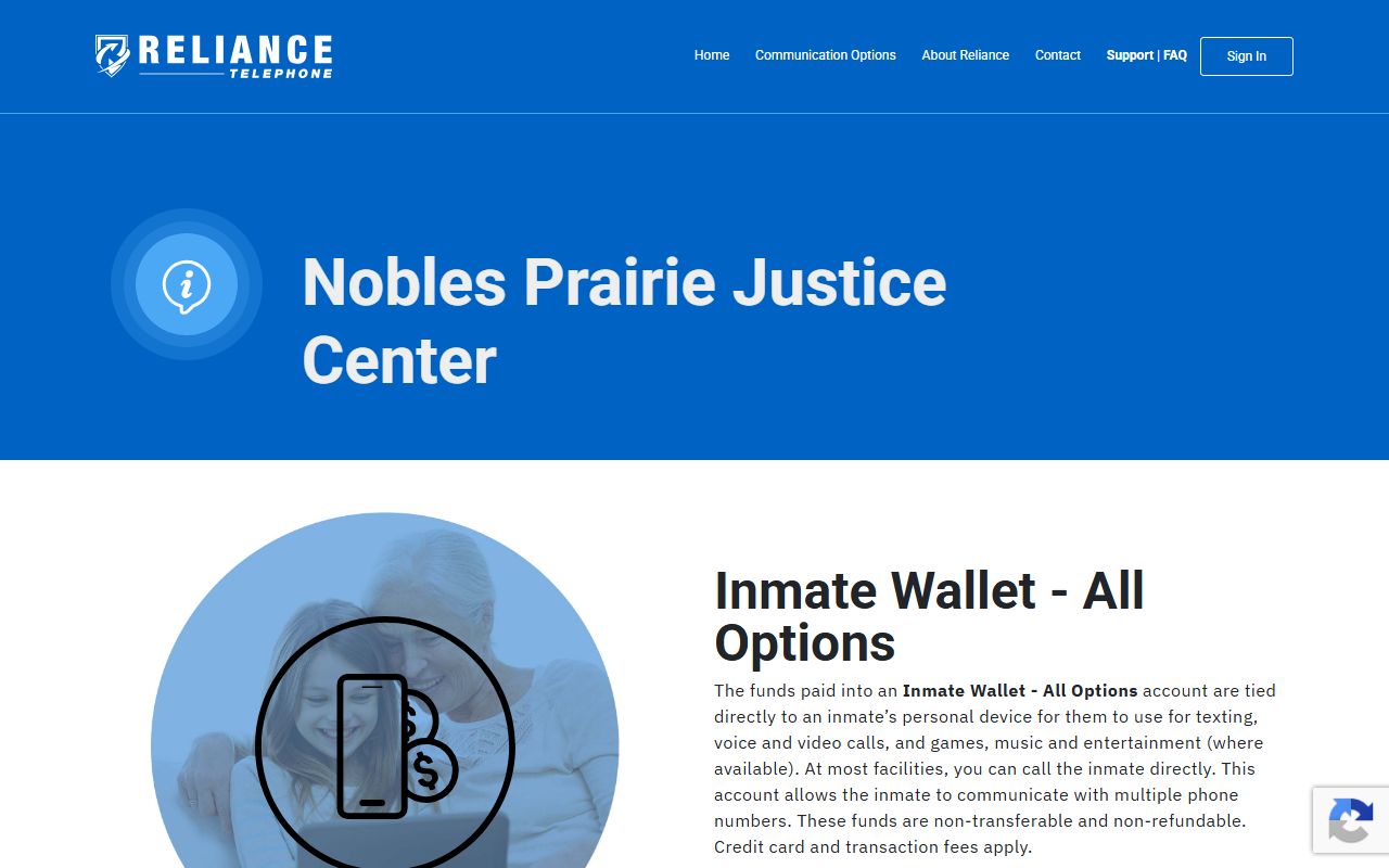 Rock County inmate population facility phone and video service for Nobles County Jail
